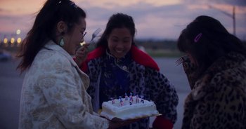 Movie still from “Amanda Sum - Groupthink” (2020), directed by Mayumi Yoshida – Medium shot, Over the shoulder angle