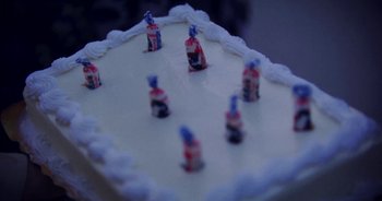 Movie still from “Amanda Sum - Groupthink” (2020), directed by Mayumi Yoshida – Extreme Close Up shot, Overhead angle