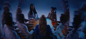 Movie still from “Agnes - Fingers Crossed” (2020), directed by SWIM CLUB – Medium shot, High angle