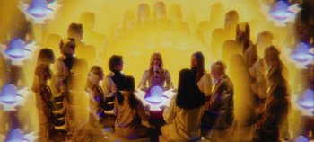 Movie still from “Agnes - Fingers Crossed” (2020), directed by SWIM CLUB – Wide shot, High angle