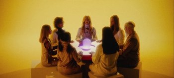 Movie still from “Agnes - Fingers Crossed” (2020), directed by SWIM CLUB – Medium shot, High angle