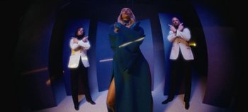 Movie still from “Agnes - Fingers Crossed” (2020), directed by SWIM CLUB – Medium shot, Low angle