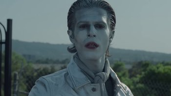 Movie still from “The Neighbourhood - Pretty Boy” (2020), directed by Ramez Silyan – Close Up shot, Low angle