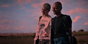 Movie still from “Dua Lipa - Levitating feat. Madonna & Missy Elliott” (2020), directed by Will Hooper – Medium shot, Low angle
