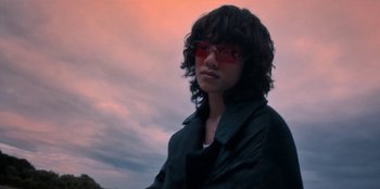 Movie still from “Dua Lipa - Levitating feat. Madonna & Missy Elliott” (2020), directed by Will Hooper – Close Up shot, Low angle