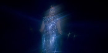 Movie still from “Dua Lipa - Levitating feat. Madonna & Missy Elliott” (2020), directed by Will Hooper – Medium shot, Low angle