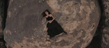 Movie still from “AMAARA - Desert Storm” (2020), directed by Kaelen Ohm – Wide shot, Overhead angle