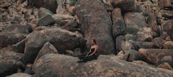 Movie still from “AMAARA - Desert Storm” (2020), directed by Kaelen Ohm – Extreme Wide shot, Overhead angle