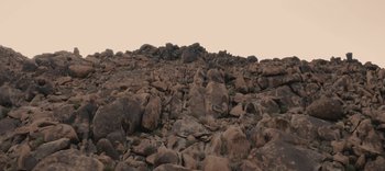Movie still from “AMAARA - Desert Storm” (2020), directed by Kaelen Ohm – Extreme Wide shot, High angle