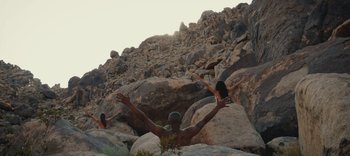 Movie still from “AMAARA - Desert Storm” (2020), directed by Kaelen Ohm – Extreme Wide shot, Low angle