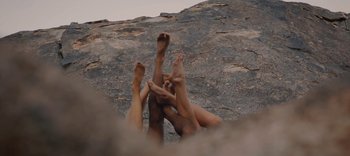 Movie still from “AMAARA - Desert Storm” (2020), directed by Kaelen Ohm – Wide shot, Overhead angle