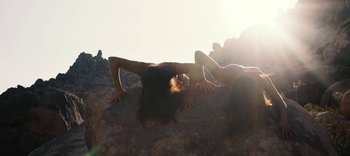 Movie still from “AMAARA - Desert Storm” (2020), directed by Kaelen Ohm – Wide shot, Low angle