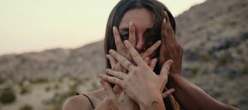 Movie still from “AMAARA - Desert Storm” (2020), directed by Kaelen Ohm – Close Up shot, Low angle