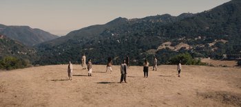 Movie still from “AMAARA - Desert Storm” (2020), directed by Kaelen Ohm – Extreme Wide shot, High angle