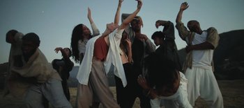 Movie still from “AMAARA - Desert Storm” (2020), directed by Kaelen Ohm – Wide shot, Low angle