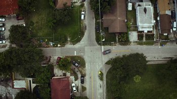 Movie still from “SAINt JHN - Roses (Remix) feat. Future” (2020), directed by John Tashiro – Extreme Wide shot, Overhead angle