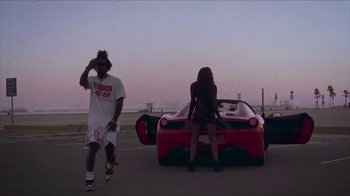 Movie still from “SAINt JHN - Roses (Remix) feat. Future” (2020), directed by John Tashiro – Wide shot, Low angle