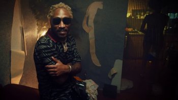 Movie still from “SAINt JHN - Roses (Remix) feat. Future” (2020), directed by John Tashiro – Close Up shot, Low angle