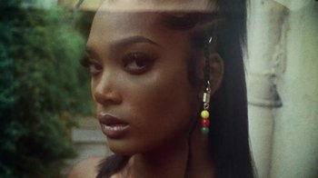 Movie still from “SAINt JHN - Roses (Remix) feat. Future” (2020), directed by John Tashiro – Close Up shot, Low angle