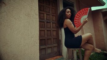 Movie still from “SAINt JHN - Roses (Remix) feat. Future” (2020), directed by John Tashiro – Medium shot, Low angle