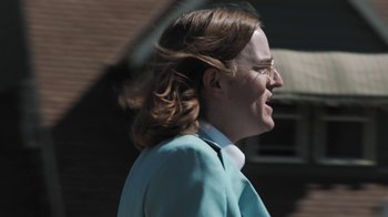 Movie still from “Dent May - I Could Use A Miracle” (2020), directed by Nathan Castiel – Close Up shot, Low angle