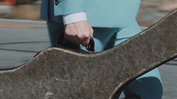 Movie still from “Dent May - I Could Use A Miracle” (2020), directed by Nathan Castiel – Extreme Close Up shot, High angle