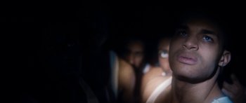 Movie still from “Rodney Chrome - Pulpit” (2020), directed by Zachary Dov Wiesel – Extreme Close Up shot, Low angle