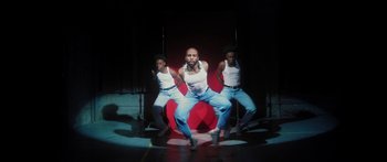 Movie still from “Rodney Chrome - Pulpit” (2020), directed by Zachary Dov Wiesel – Wide shot, Low angle