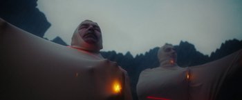 Movie still from “PBDY - Ultra-Gash & This State of Mine (Mind)” (2020), directed by Jay Walker – Medium shot, Low angle