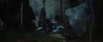 Movie still from “PBDY - Ultra-Gash & This State of Mine (Mind)” (2020), directed by Jay Walker – Wide shot, High angle