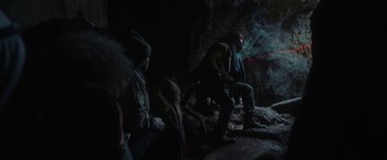 Movie still from “PBDY - Ultra-Gash & This State of Mine (Mind)” (2020), directed by Jay Walker – Wide shot, Overhead angle