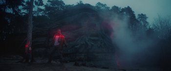 Movie still from “PBDY - Ultra-Gash & This State of Mine (Mind)” (2020), directed by Jay Walker – Extreme Wide shot, Low angle