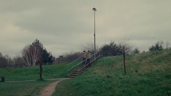Movie still from “Declan McKenna - The Key to Life on Earth” (2020), directed by Will Hooper – Extreme Wide shot, Low angle