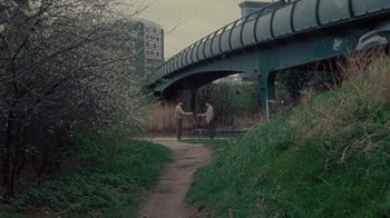 Movie still from “Declan McKenna - The Key to Life on Earth” (2020), directed by Will Hooper – Wide shot, High angle