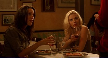 Movie still from “Vicky Cristina Barcelona” (2008), directed by Woody Allen – Medium shot, Over the shoulder angle