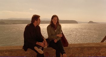 Movie still from “Vicky Cristina Barcelona” (2008), directed by Woody Allen – Wide shot, High angle