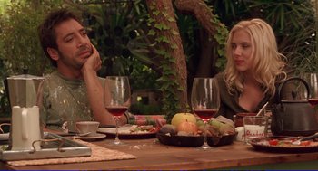Movie still from “Vicky Cristina Barcelona” (2008), directed by Woody Allen – Medium shot, Over the shoulder angle