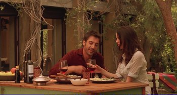 Movie still from “Vicky Cristina Barcelona” (2008), directed by Woody Allen – Medium shot, Over the shoulder angle