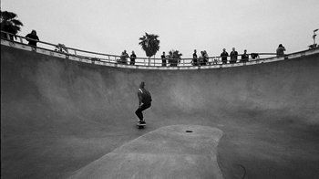 Movie still from “Tussilago - Flirtation Forever” (2020), directed by SWIM CLUB – Wide shot, Low angle