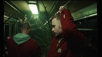 Movie still from “Tom Misch & Yussef Dayes - What Kinda Music” (2020), directed by Douglas Bernardt – Medium shot, Low angle