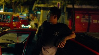 Movie still from “DMA’S - Life Is A Game Of Changing (Director’s Cut)” (2020), directed by W.A.M. Bleakley – Medium shot, Over the shoulder angle
