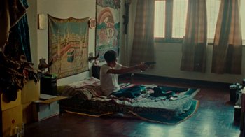 Movie still from “DMA’S - Life Is A Game Of Changing (Director’s Cut)” (2020), directed by W.A.M. Bleakley – Wide shot, High angle