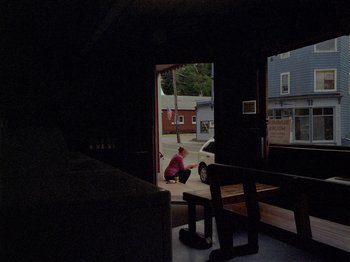 Movie still from “Black Fly - Wait” (2019), directed by Patrick Golan – Extreme Wide shot, High angle