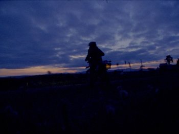 Movie still from “Black Fly - Wait” (2019), directed by Patrick Golan – Extreme Wide shot, Low angle