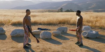 Movie still from “Meernaa - Ready to Break” (2019), directed by Cooper Kenward – Wide shot, Over the shoulder angle