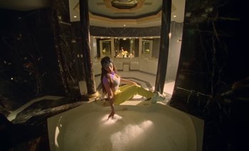 Movie still from “Rosalía & Ozuna - Yo x Ti, Tu x Mi” (2019), directed by Pasqual Gutierrez – Wide shot, High angle