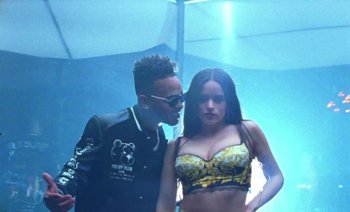 Movie still from “Rosalía & Ozuna - Yo x Ti, Tu x Mi” (2019), directed by Pasqual Gutierrez – Medium shot, Over the shoulder angle