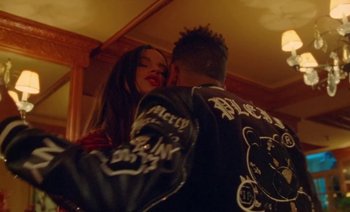 Movie still from “Rosalía & Ozuna - Yo x Ti, Tu x Mi” (2019), directed by Pasqual Gutierrez – Medium shot, Low angle