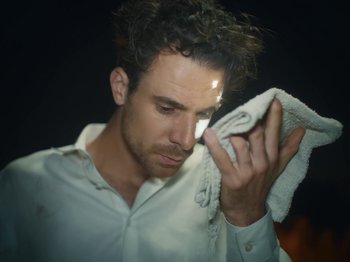 Movie still from “Active Child - All Eyes on You” (2019), directed by Isaac Ravishankara – Close Up shot, Low angle