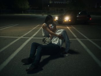 Movie still from “Active Child - All Eyes on You” (2019), directed by Isaac Ravishankara – Wide shot, Low angle